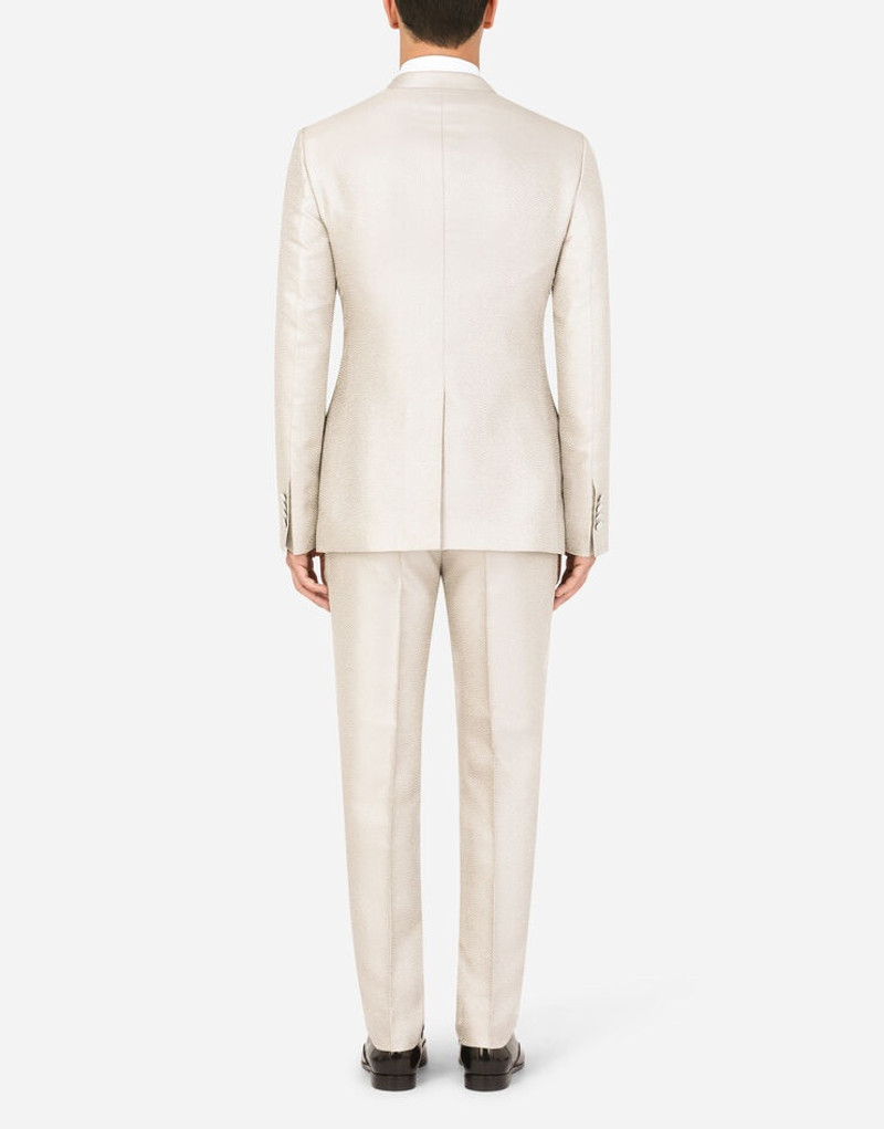 Dolce & Gabbana Double-breasted silk jacquard Martini-fit suit outlook