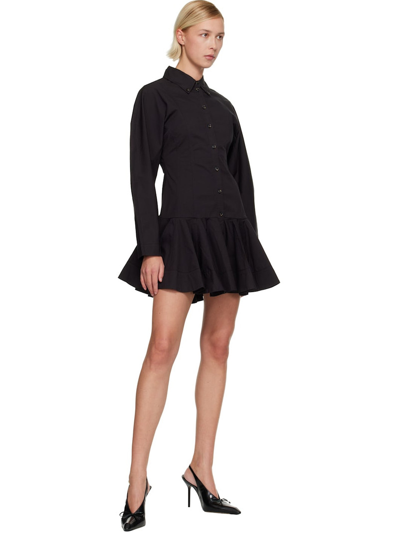 GANNI Black Shirt Minidress outlook