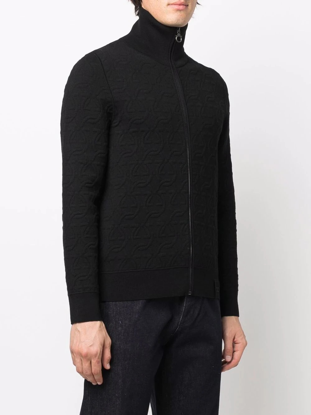 logo-embossed knitted jumper - 3