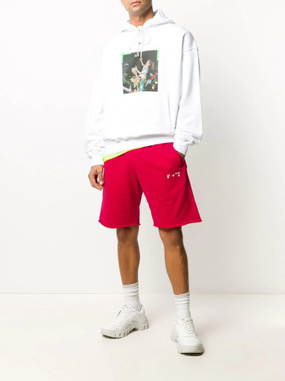 Off-White Diagonals cotton track shorts outlook