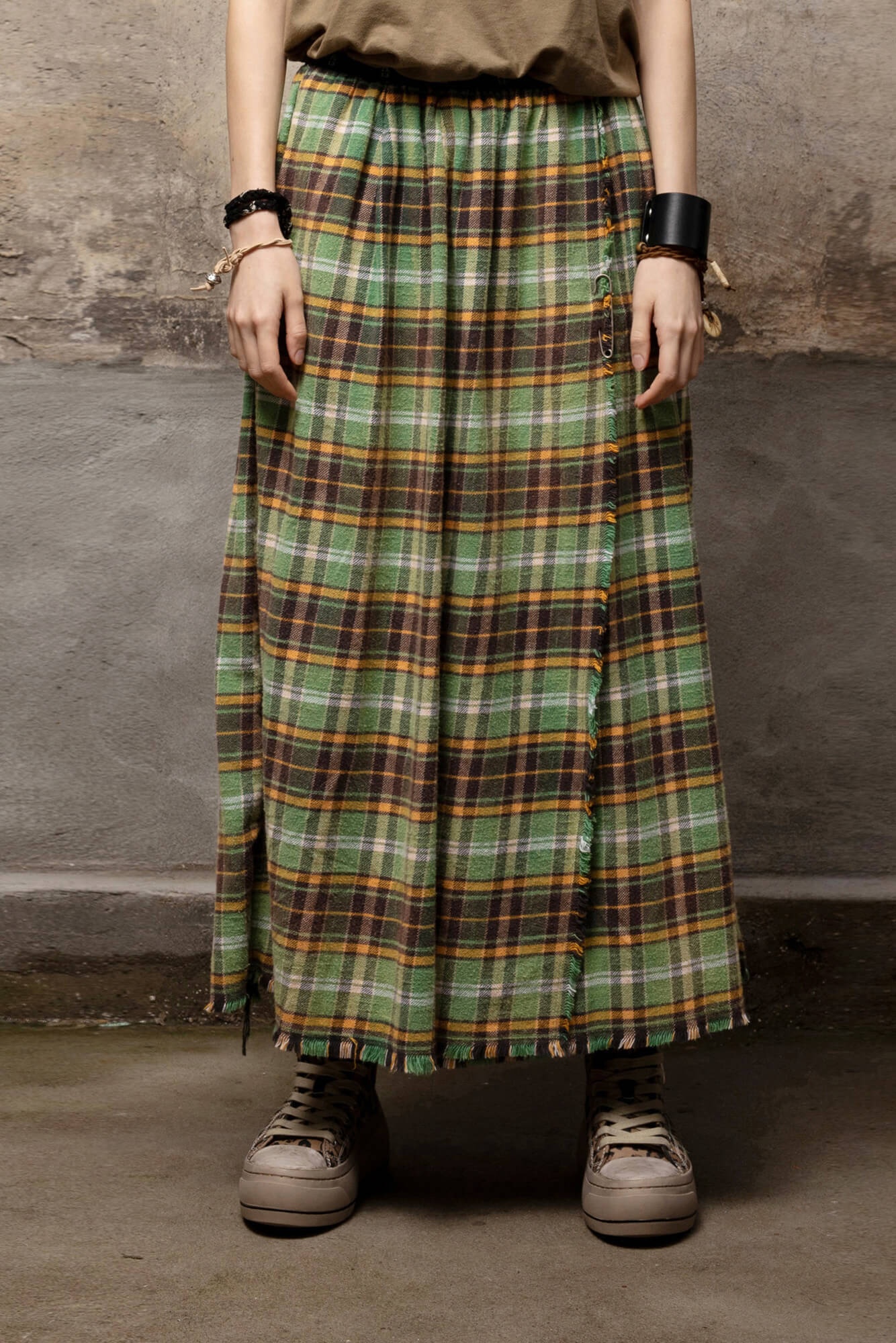 KILT SKIRT - GREEN PLAID - 2