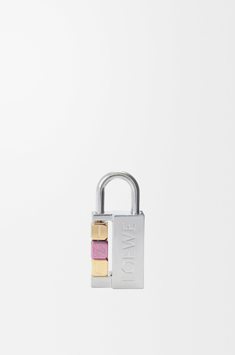 Padlock charm in brass 1