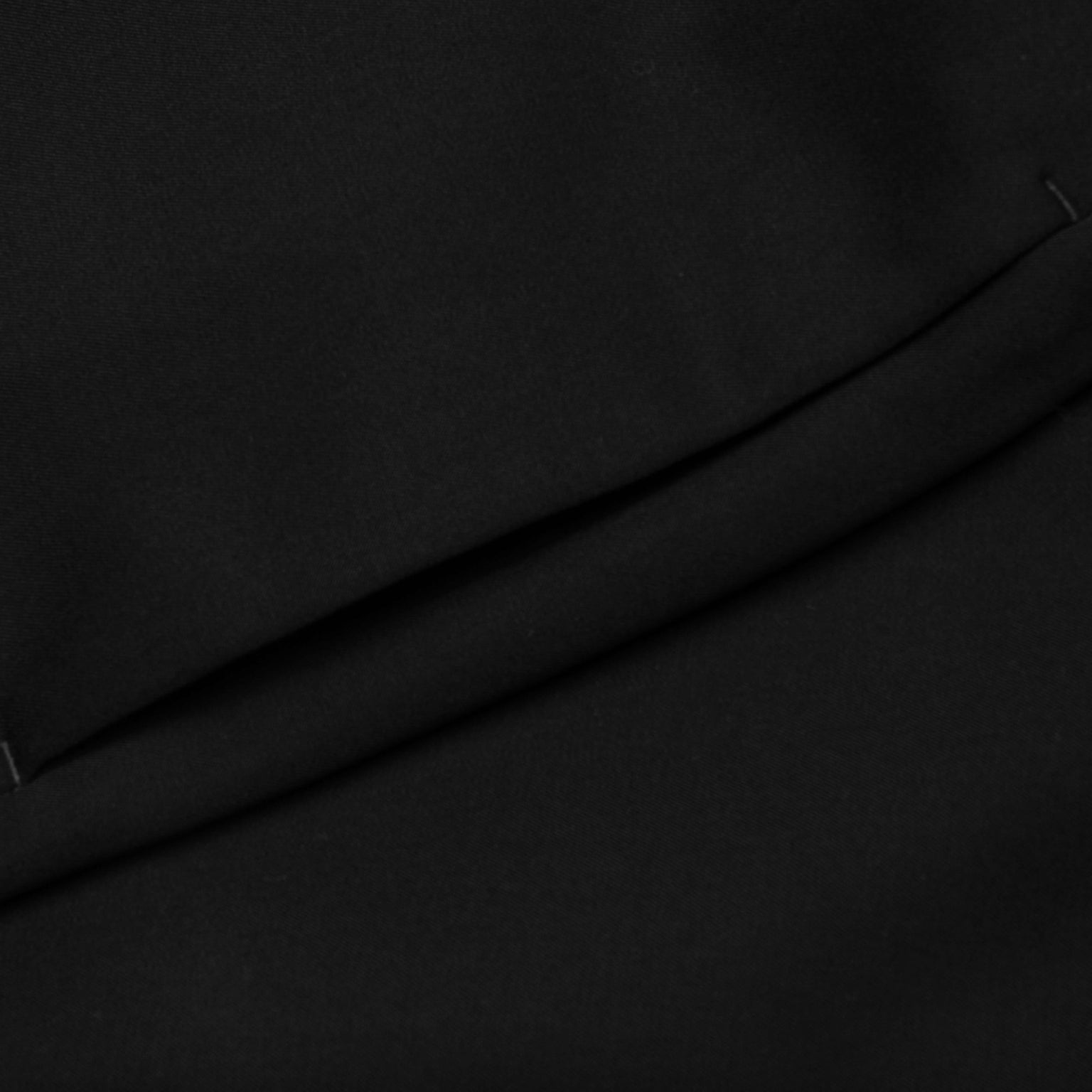 STRAIGHT LEG WOOL TROUSER - BLACK - 4