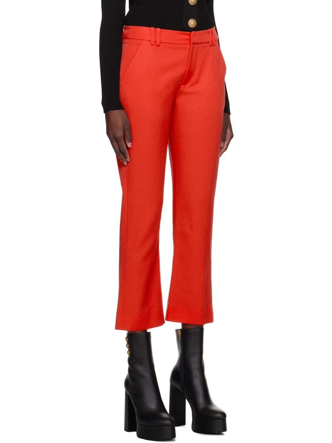 Red Flared Trousers - 2