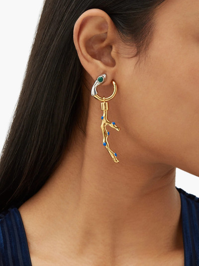 Chloé Coral-effect drop earrings outlook