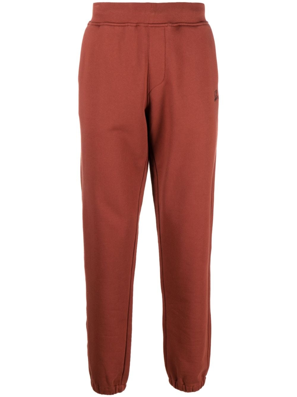 logo-embroidered cotton track pants - 1