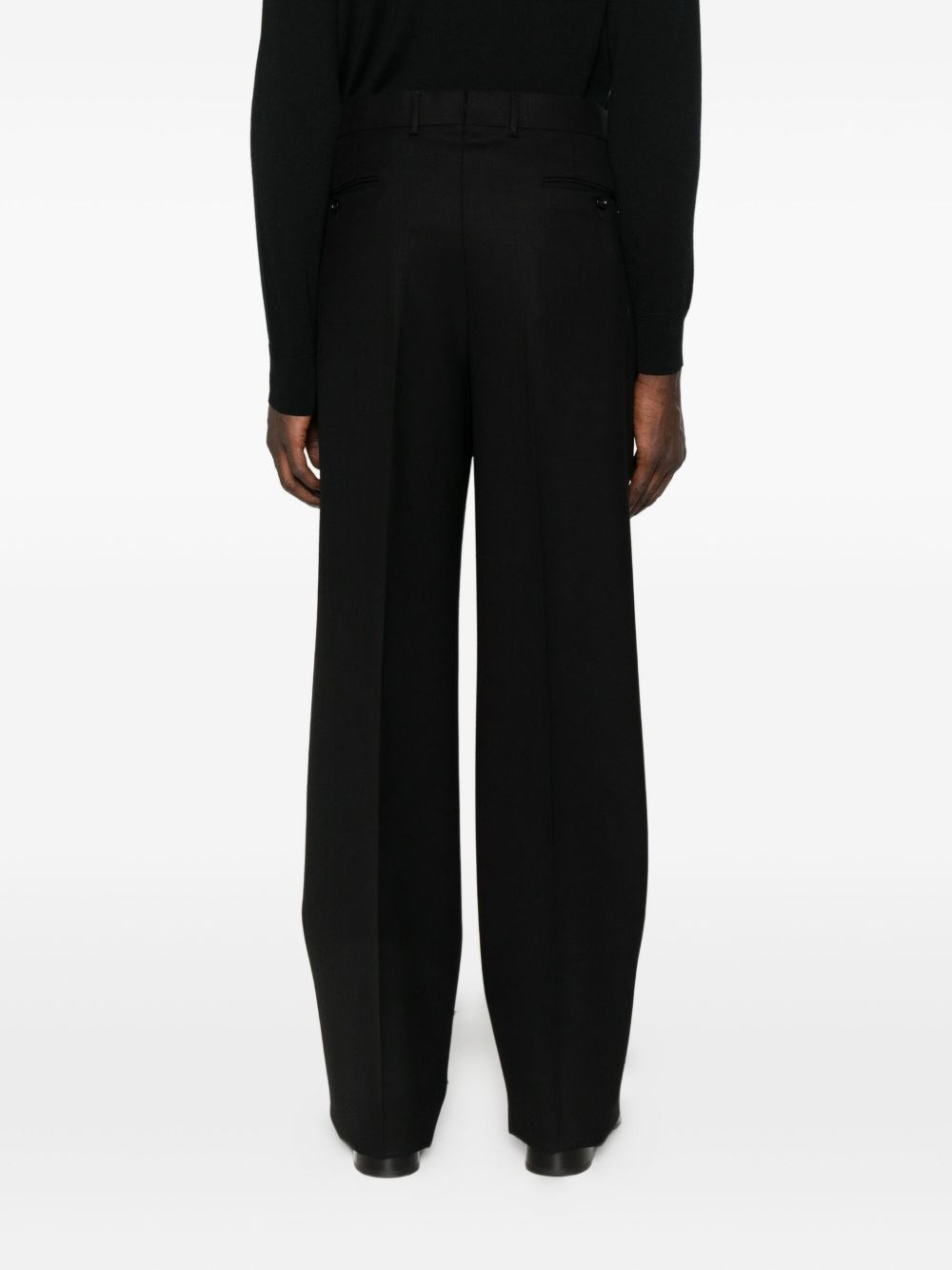 Broken twill trousers with double pleat - 2