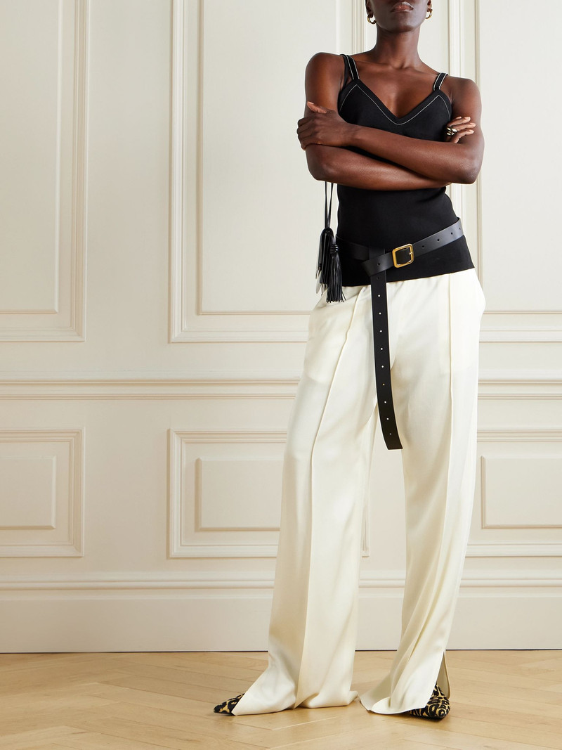 Jil Sander Satin wide-leg pants Cream outlook