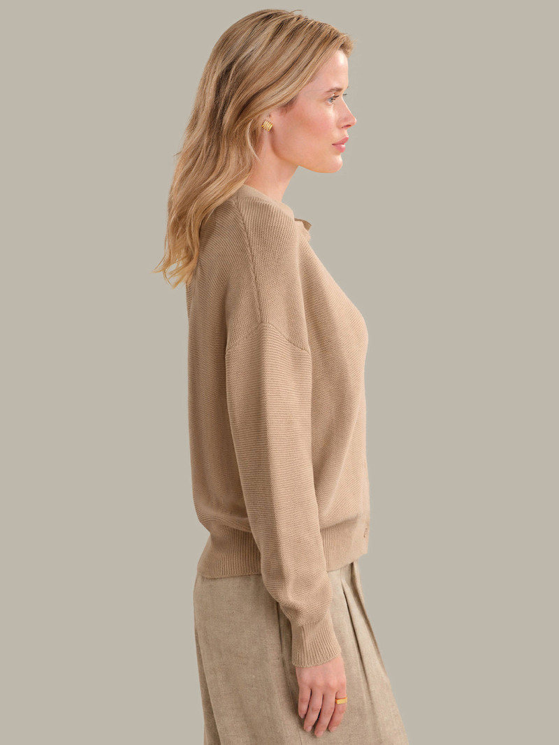 525 america Emy: Crewneck Cotton Cardigan outlook