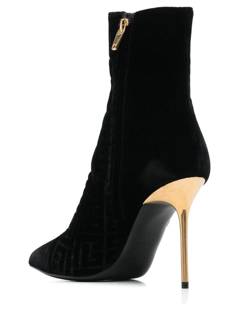 button-detail high-heel boots - 3