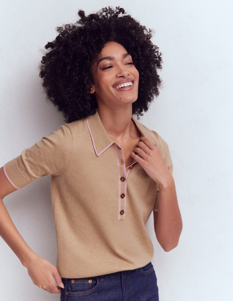 Liz Henley T-Shirt-Chinchilla Melange 1