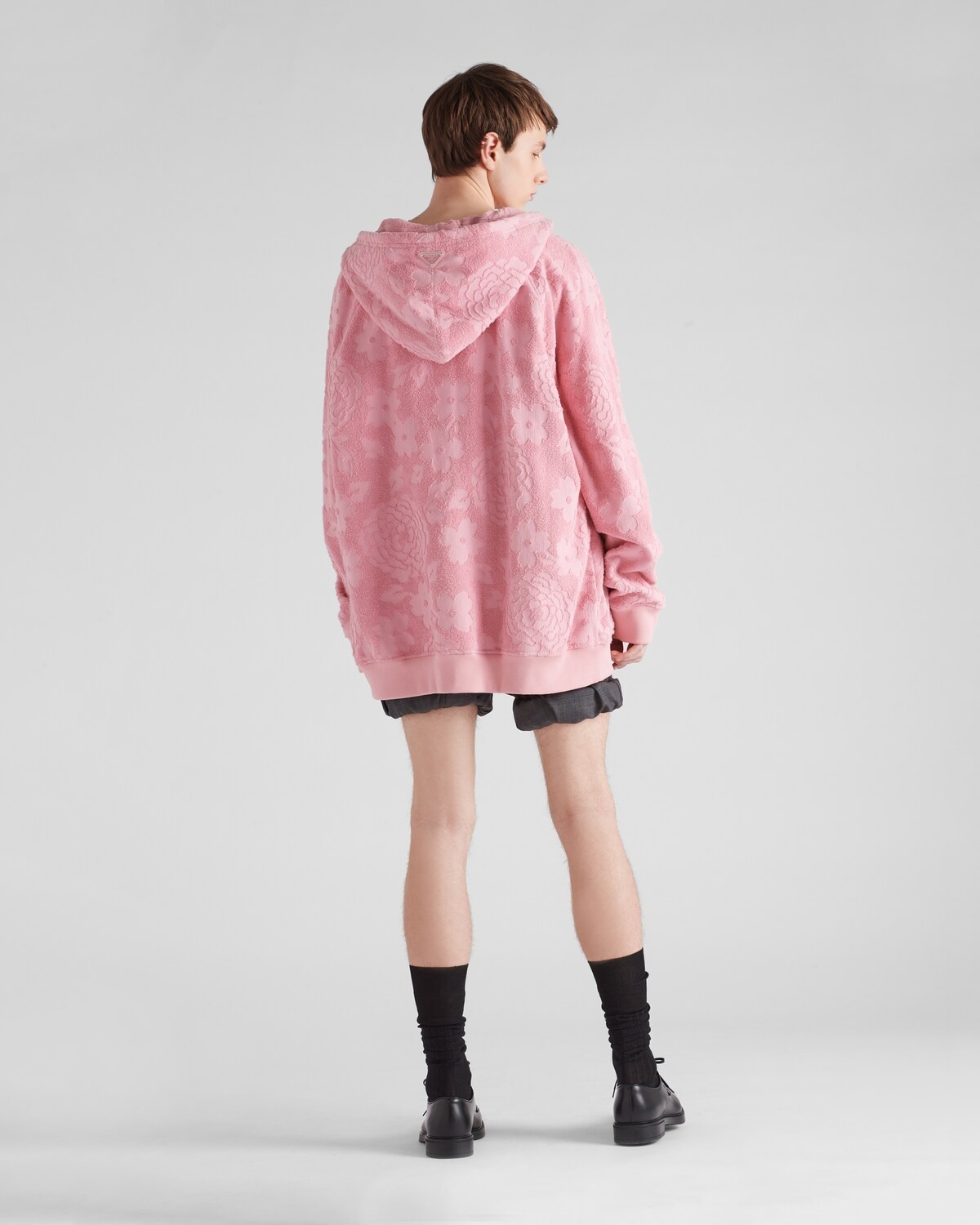 Jacquard terrycloth hoodie - 5