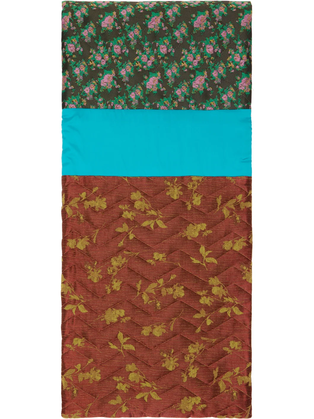 Multicolor Patchwork Jacquard Scarf - 1