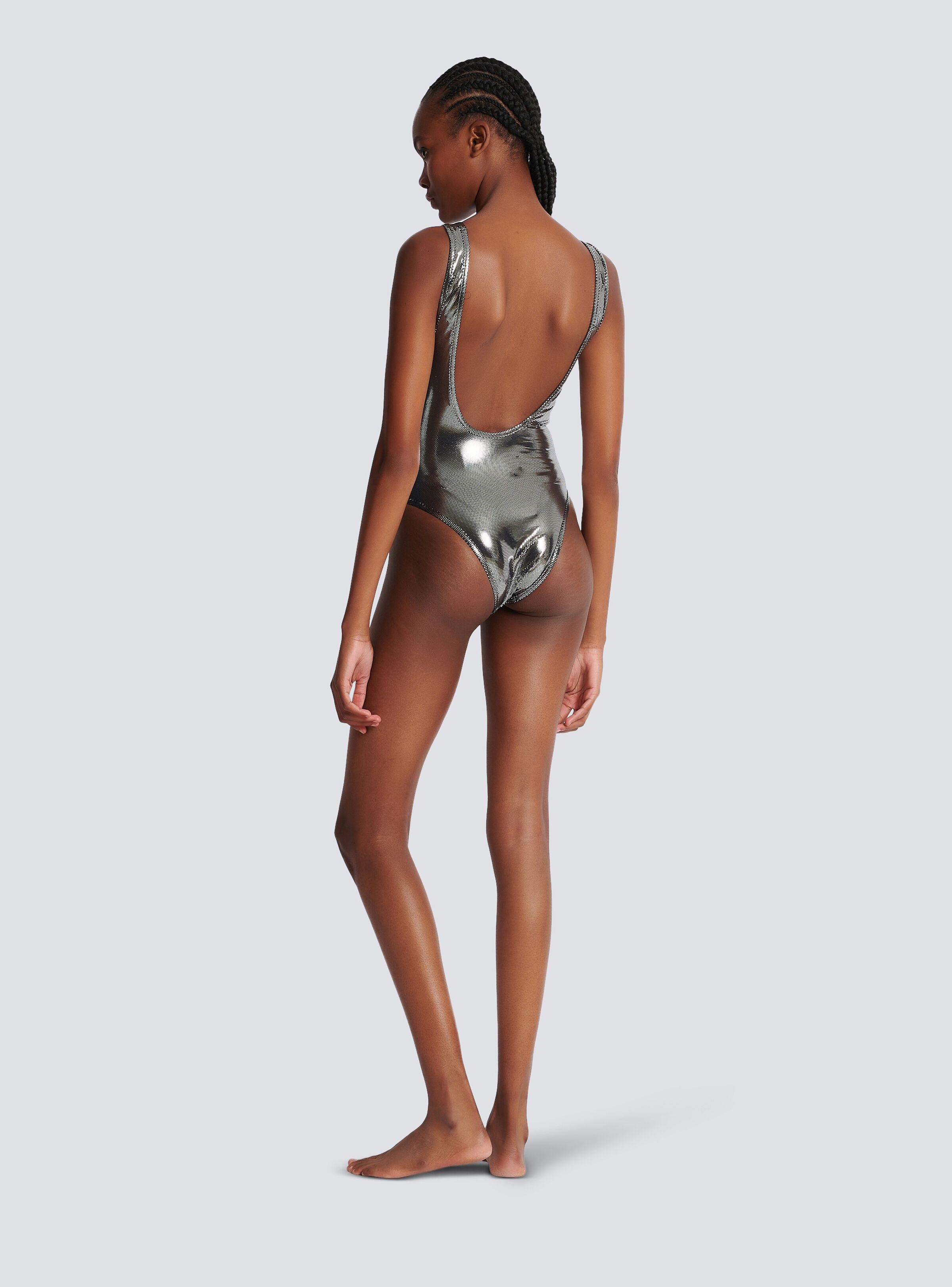 Swimsuit with Balmain logos - 4