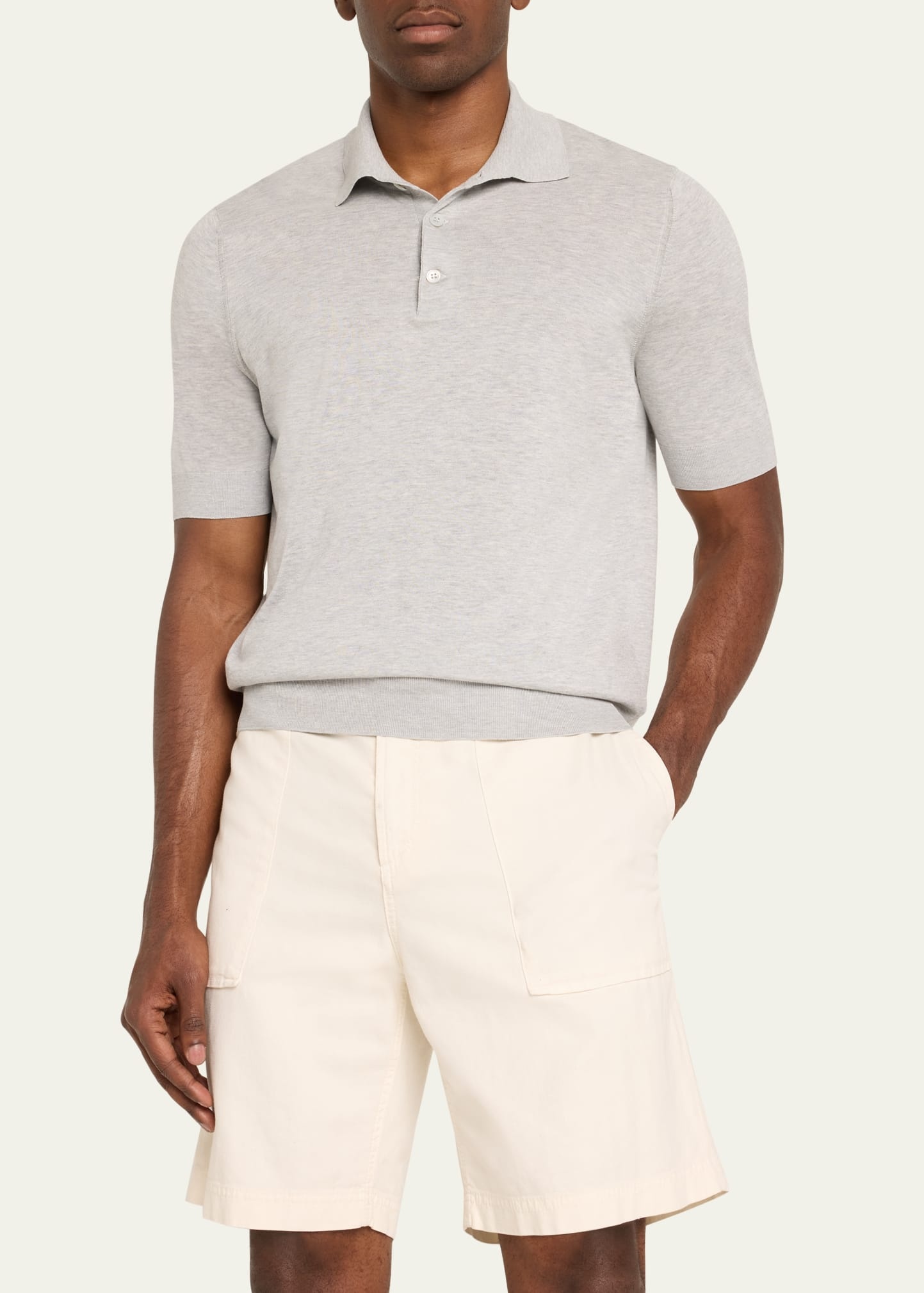Men's Cotton-Silk Polo Shirt - 4