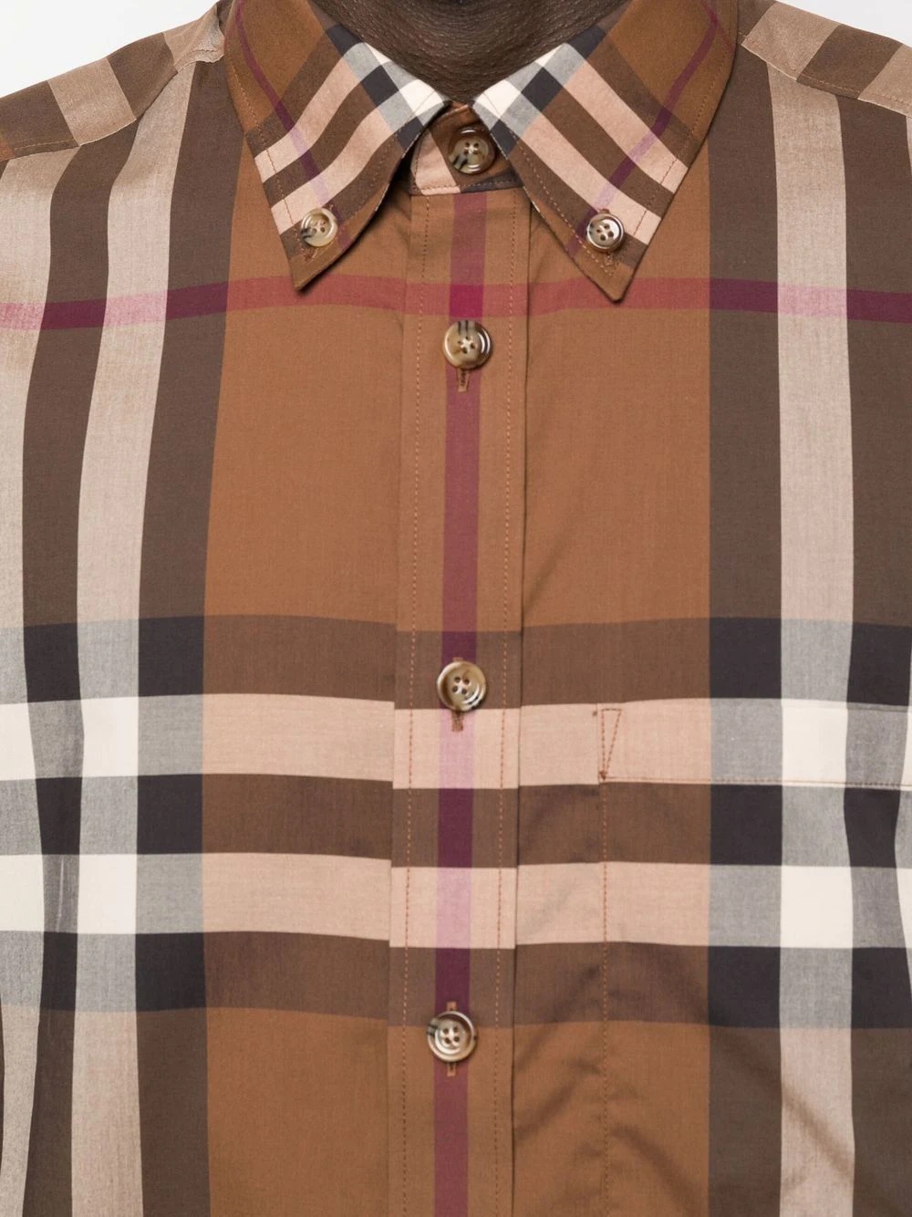 Vintage Check-print cotton shirt - 6