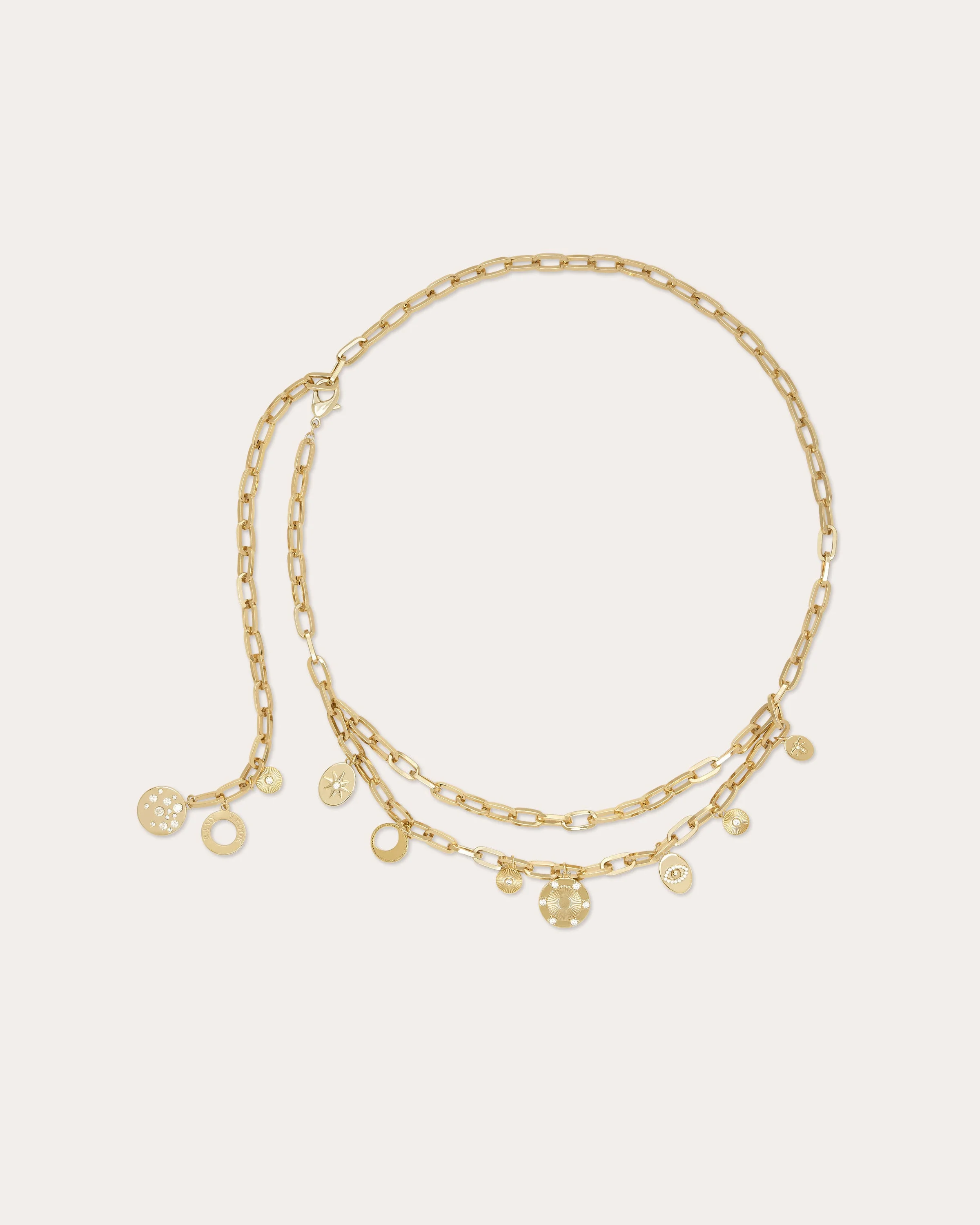 Susana Pave Charm Chain Belt - 1