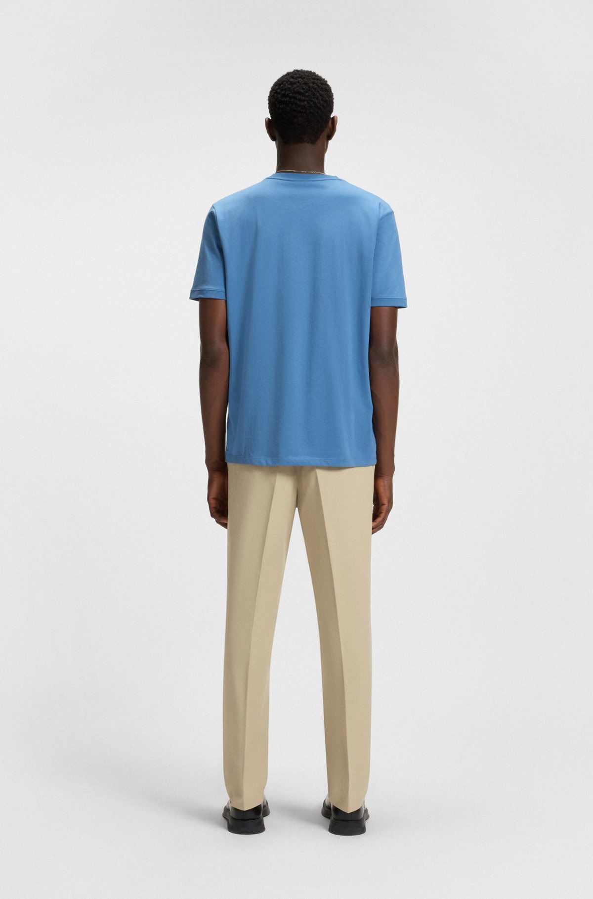 SLIM-FIT CHINOS IN MERCERIZED COTTON TWILL - 4