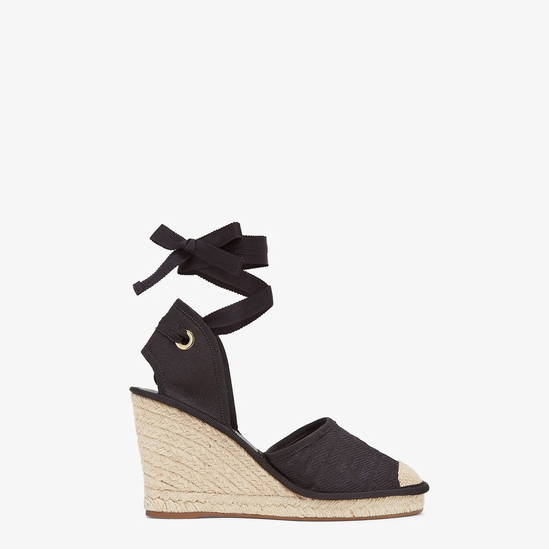 Black canvas espadrilles 1