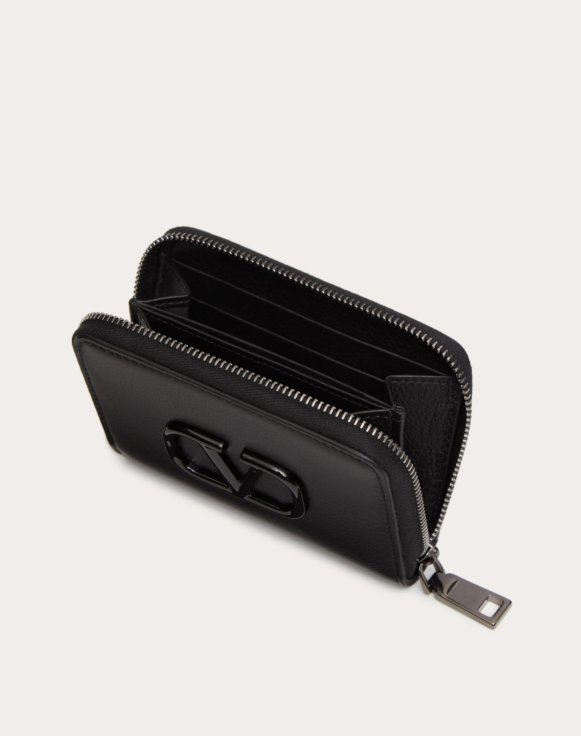 LACQUERED VLOGO SIGNATURE WALLET WITH NECK STRAP - 6