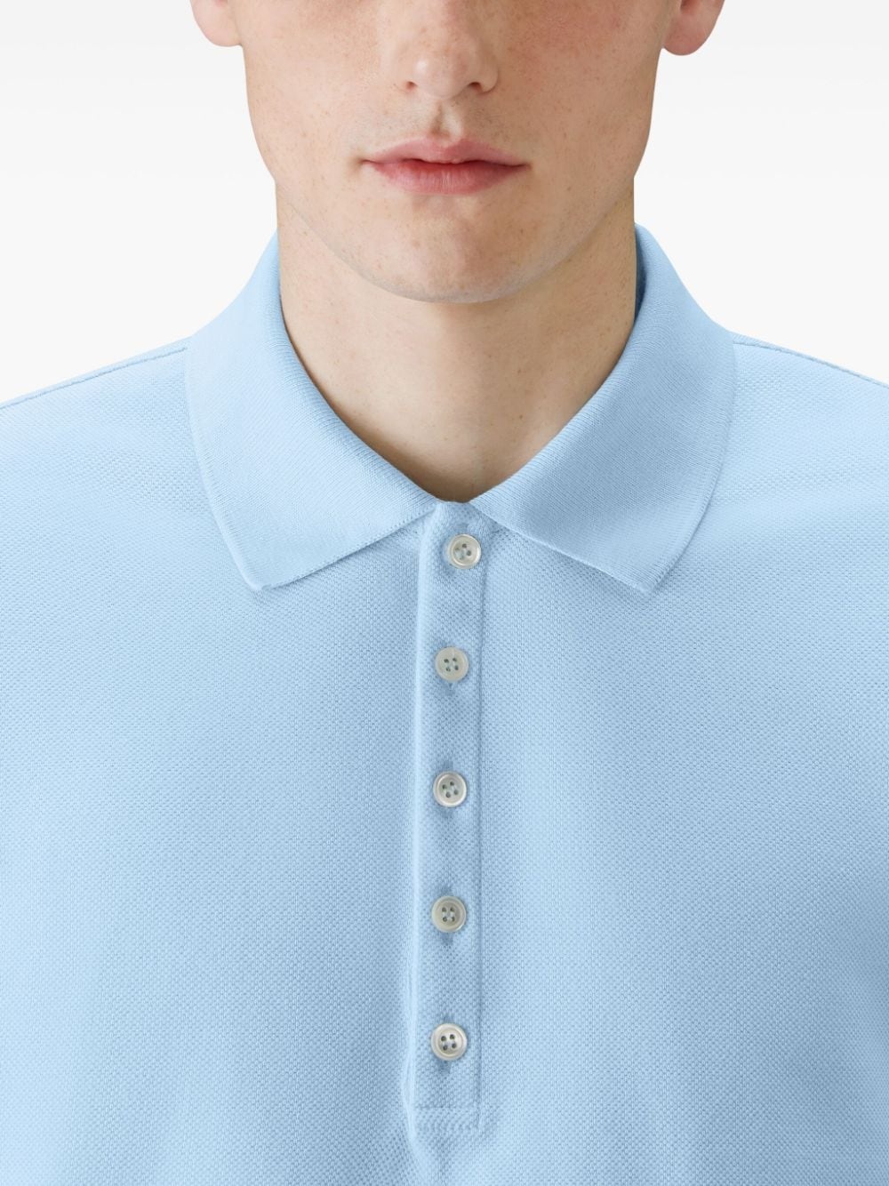 three-stripe long-sleeved polo shirt - 5
