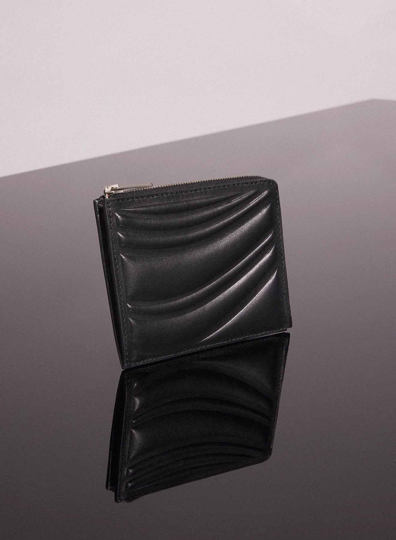 black embossed spiral wallet - 3