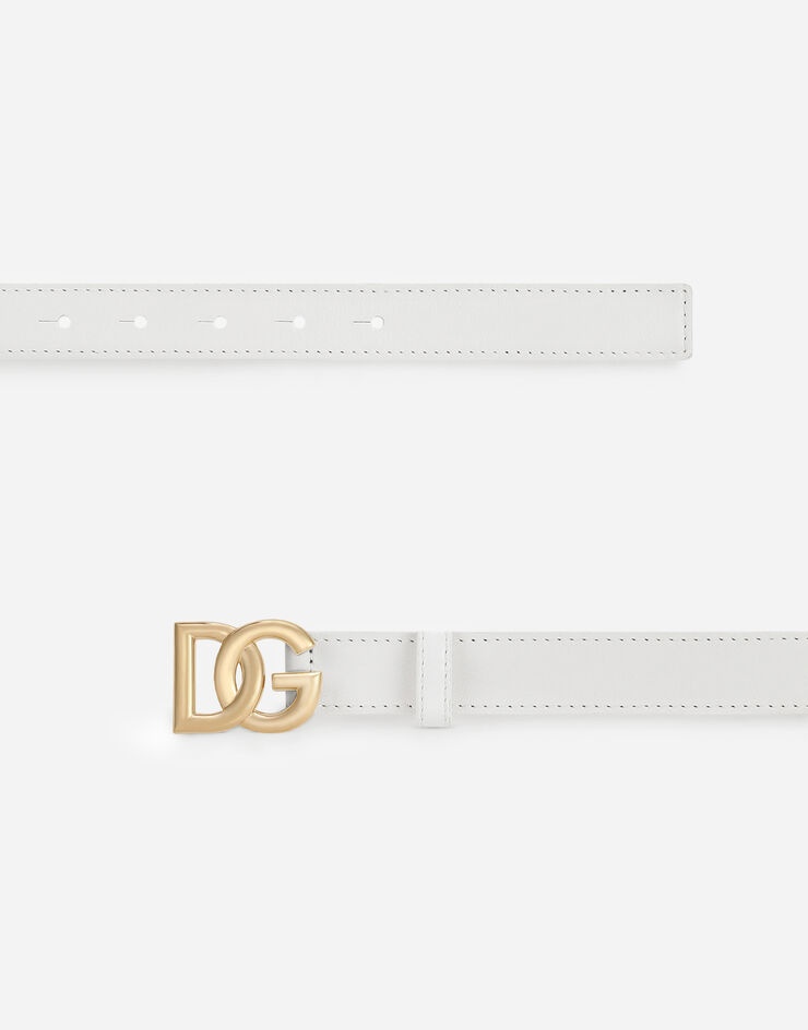 Calfskin belt with DG logo - 3