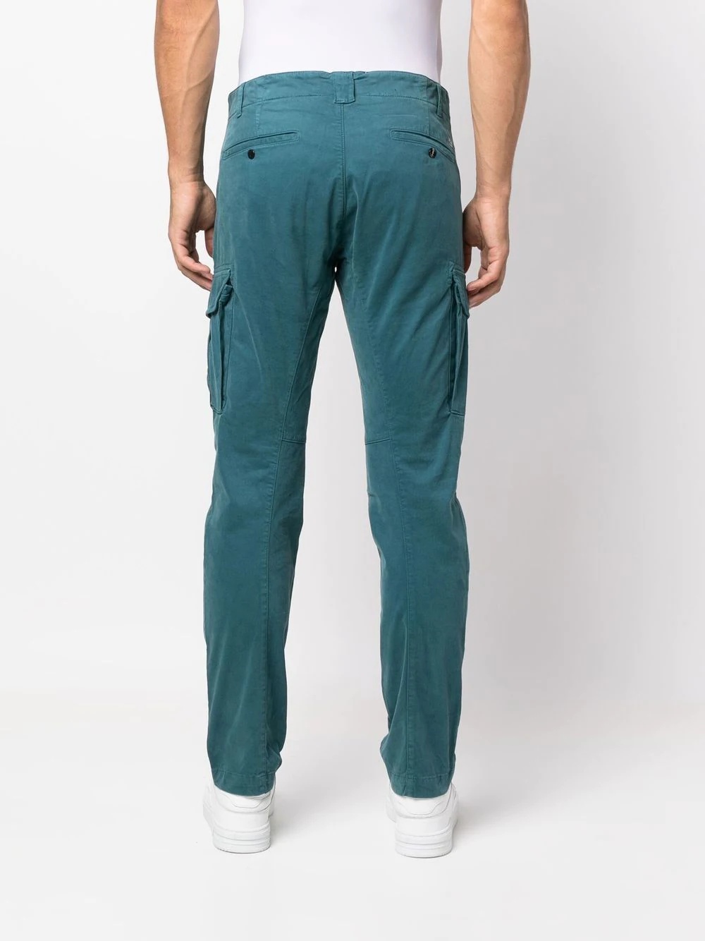 logo-patch cargo trousers - 4