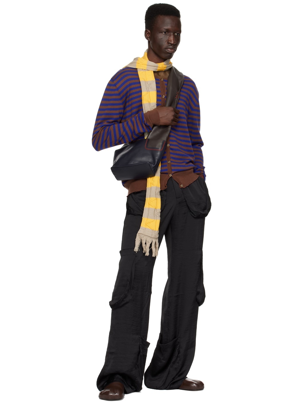 Black Patch Pocket Cargo Pants - 4