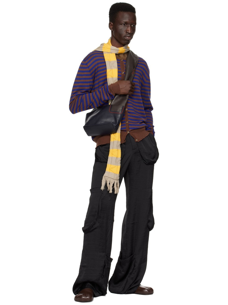 EDWARD CUMING Black Patch Pocket Cargo Pants outlook