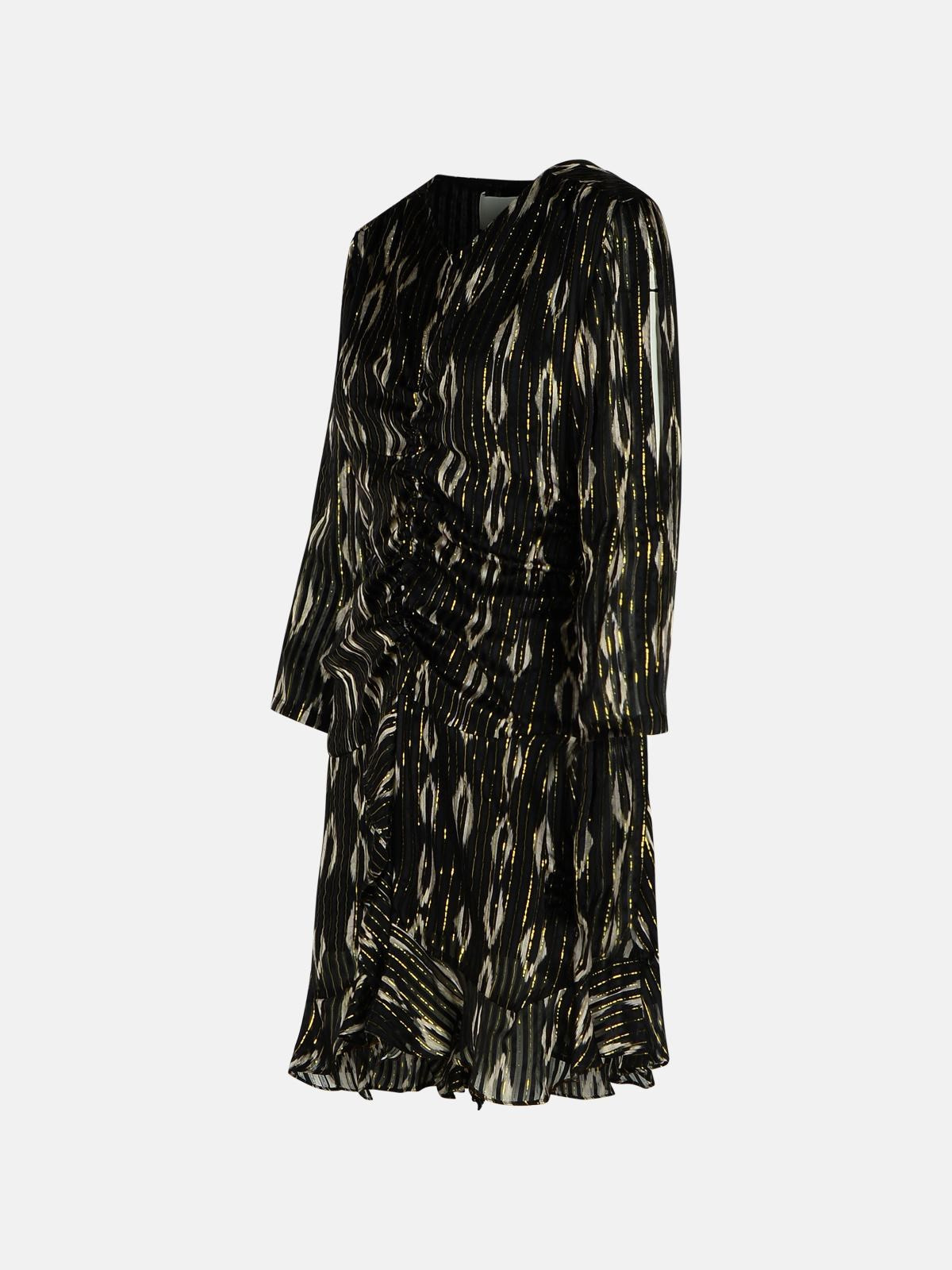 'OCTAVIA' BLACK SILK DRESS - 2