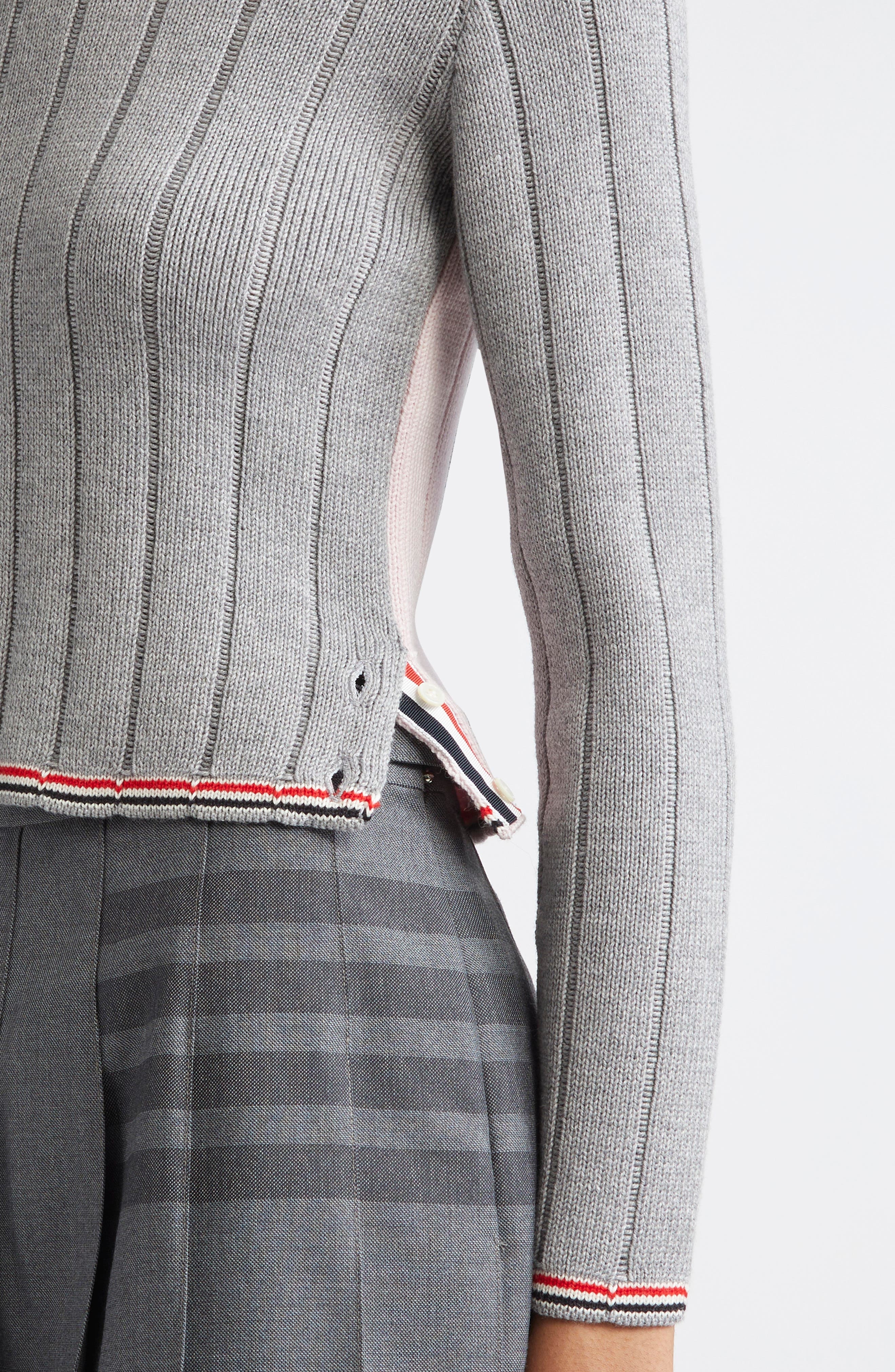 Thom Browne Fun-Mix Ladder Stitch Wool Sweater in Multicolor Mix at Nordstrom - 5