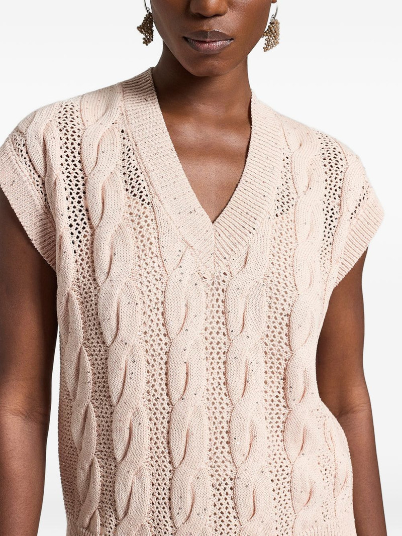 sequinned cordonet vest 4