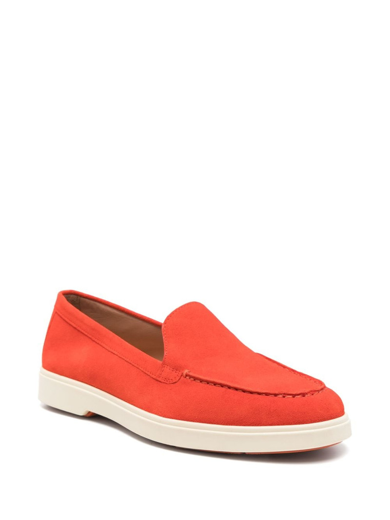 Santoni suede loafers outlook