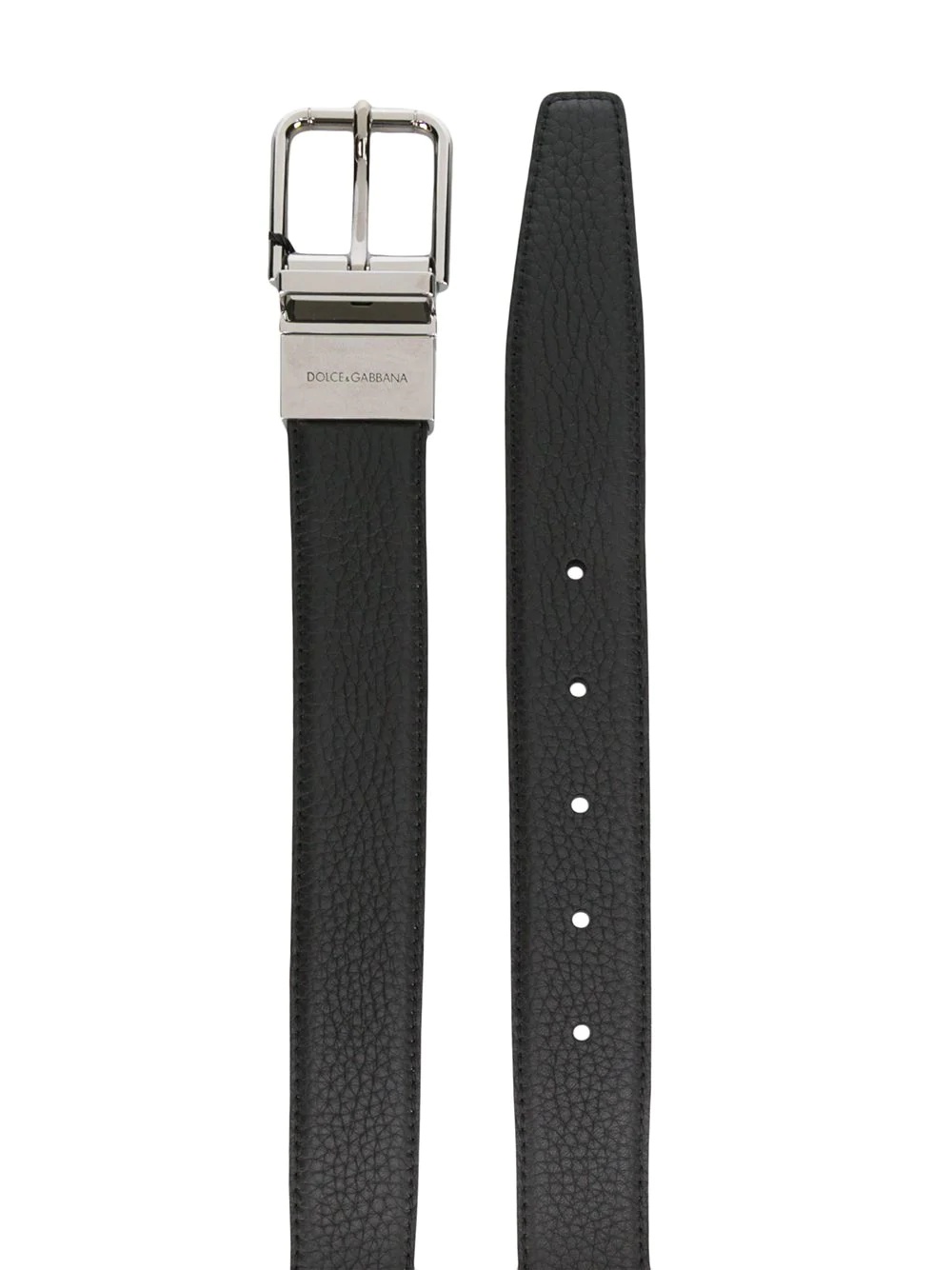 buckle leather belt - 2