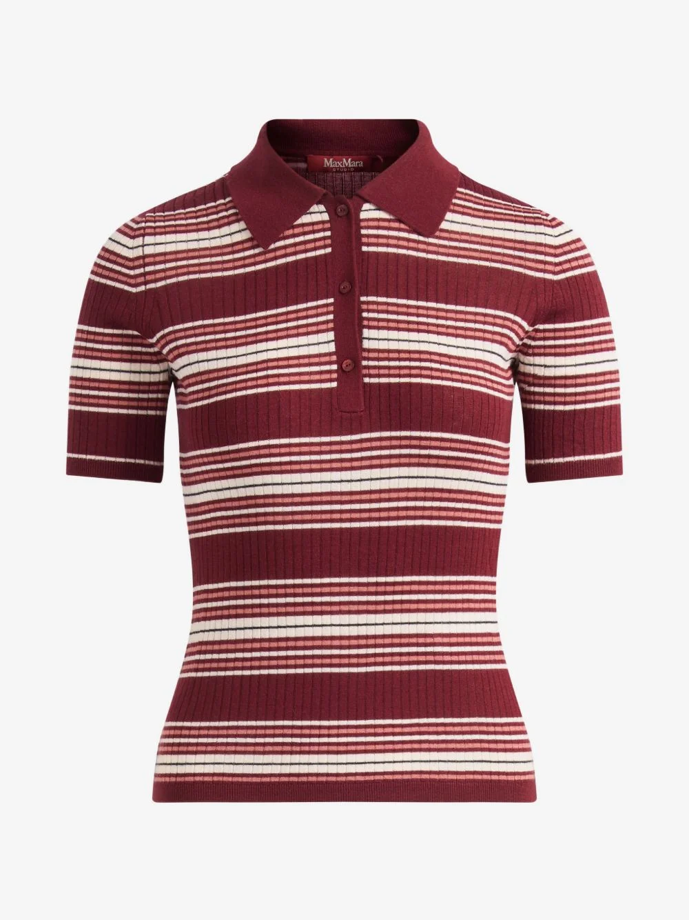 striped ribbed-knit top - 1