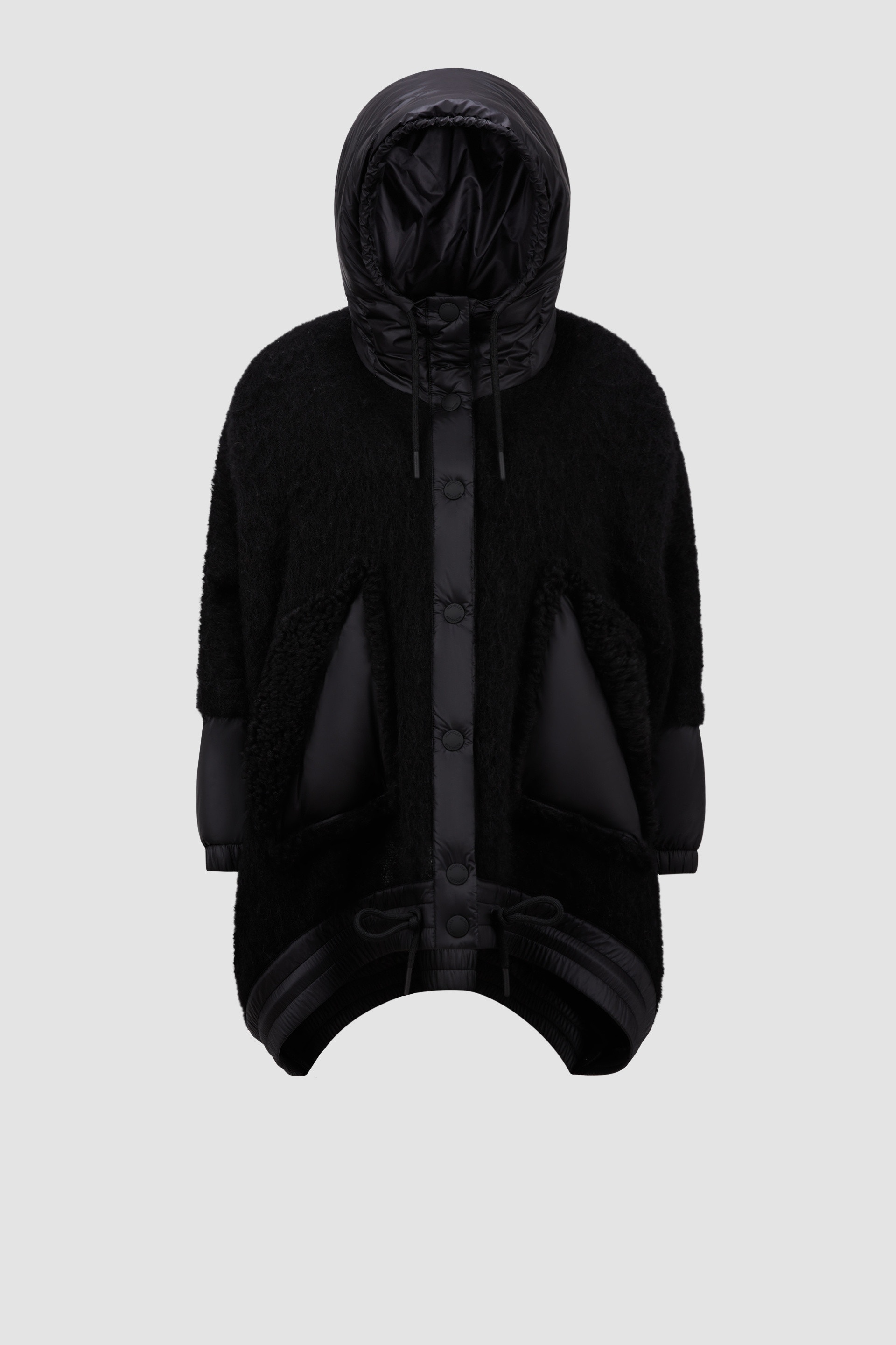 関税込 MONCLER WOOL, ALPACA & MOHAIR PADDED CAPE Moncler Wool, Alpaca & Mohair Padded Cape | moncler | REVERSIBLE