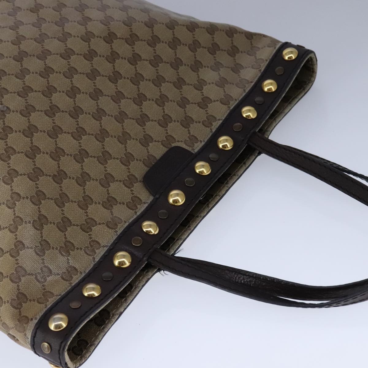 GUCCI GG Crystal Tote Bag Coated Canvas Beige Gold - 6