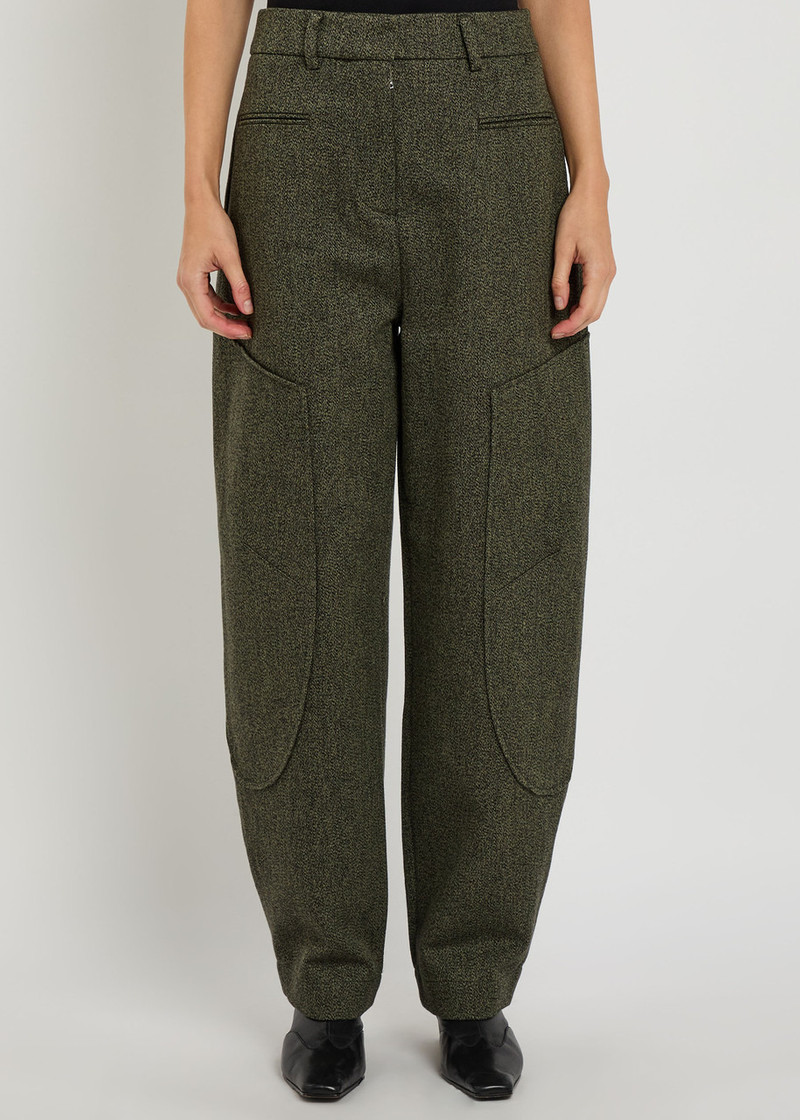 GANNI Ganni Mouline Cotton-blend Trousers outlook