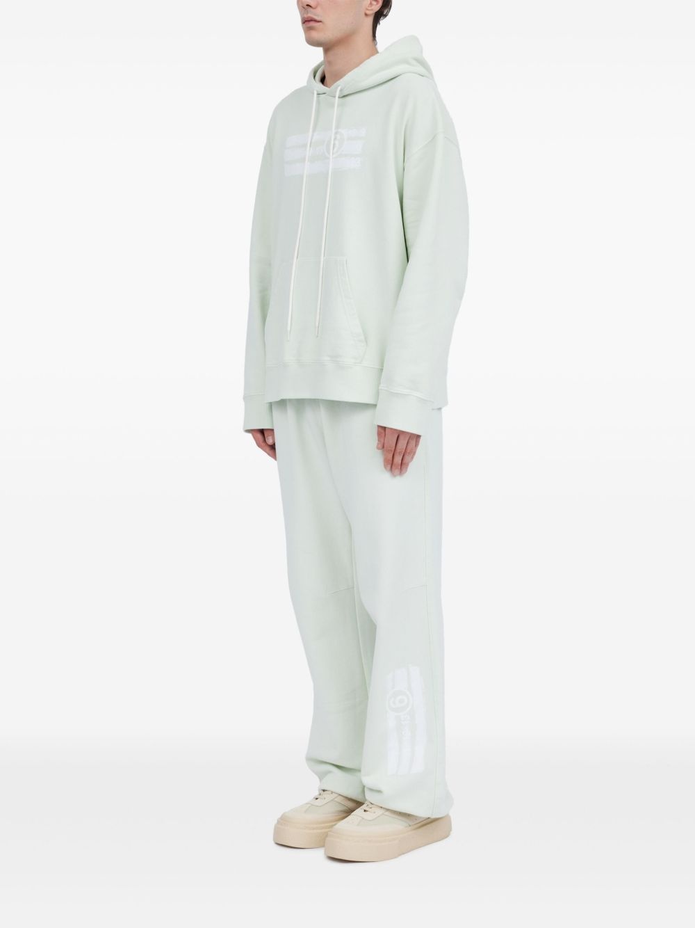 Numbers-motif hoodie - 4