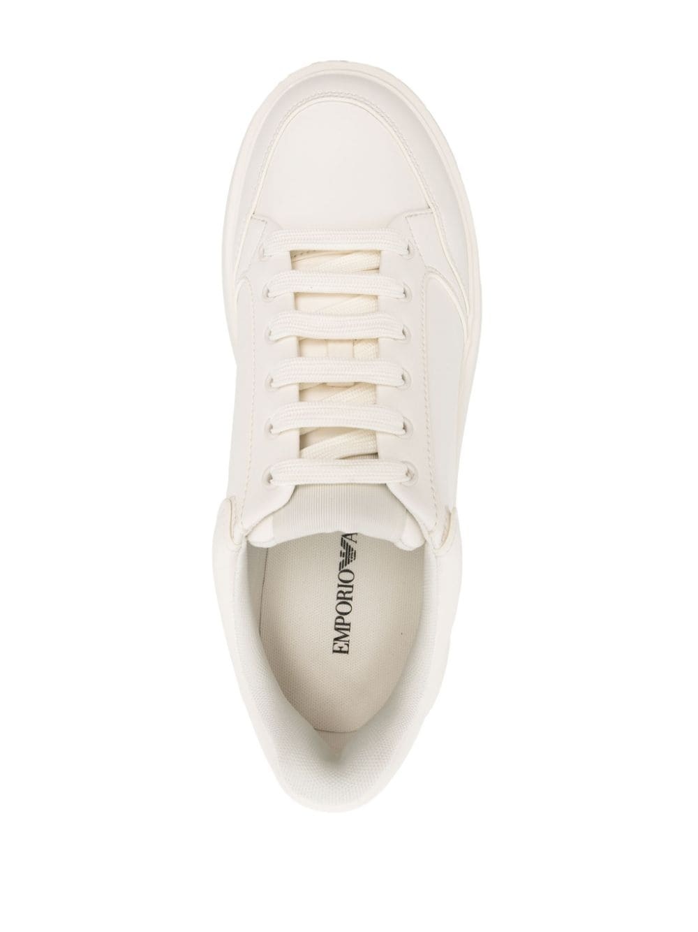 low-top leather sneakers - 4