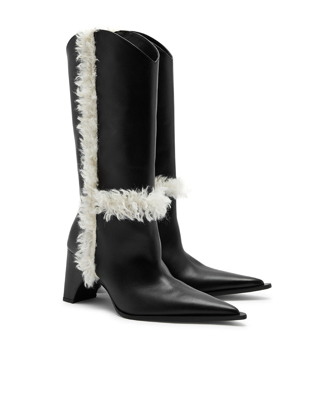 BRIDGE COWBOY BOOT (BLACK/WHITE) - 2