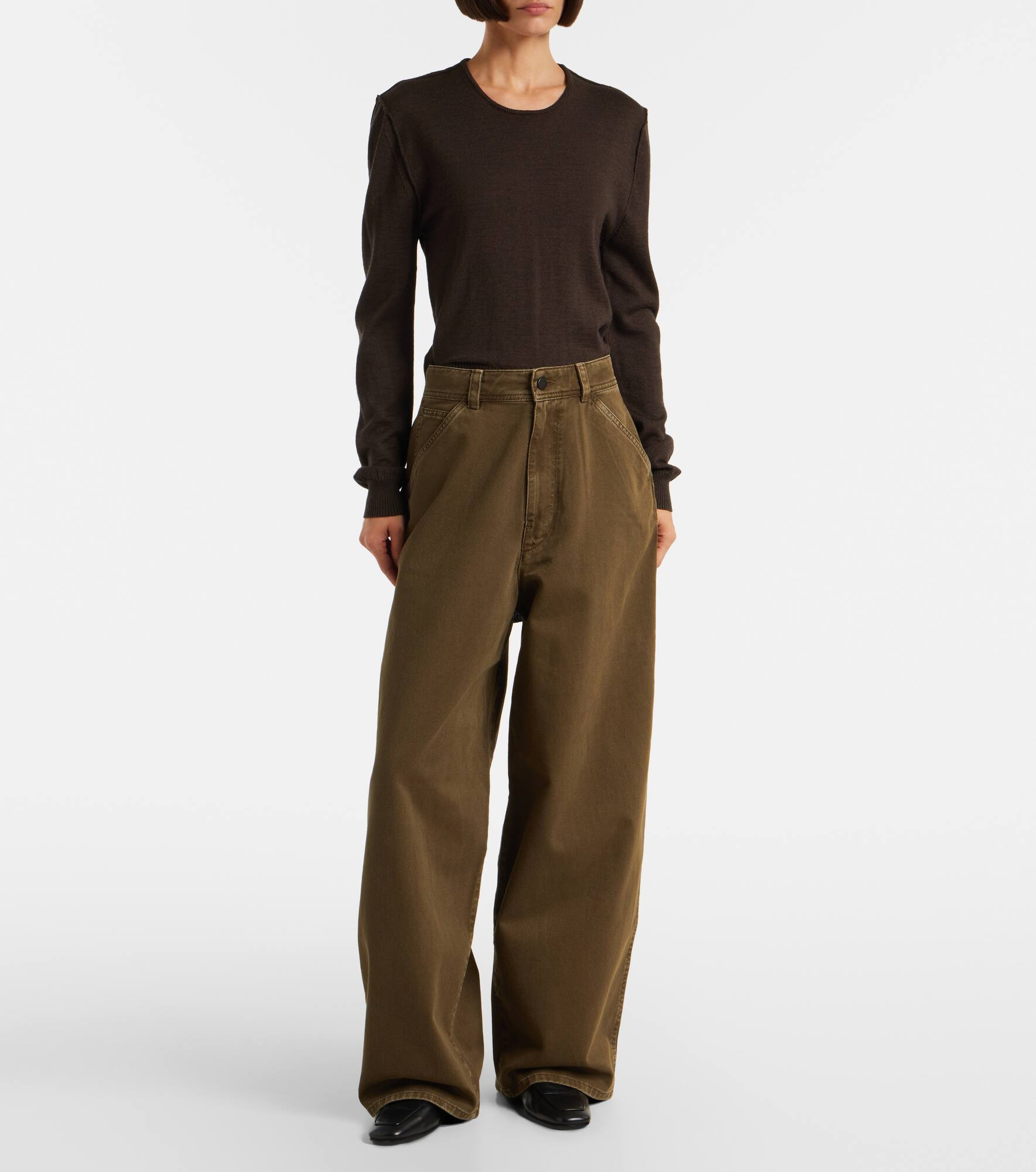 High-rise wide-leg jeans - 7