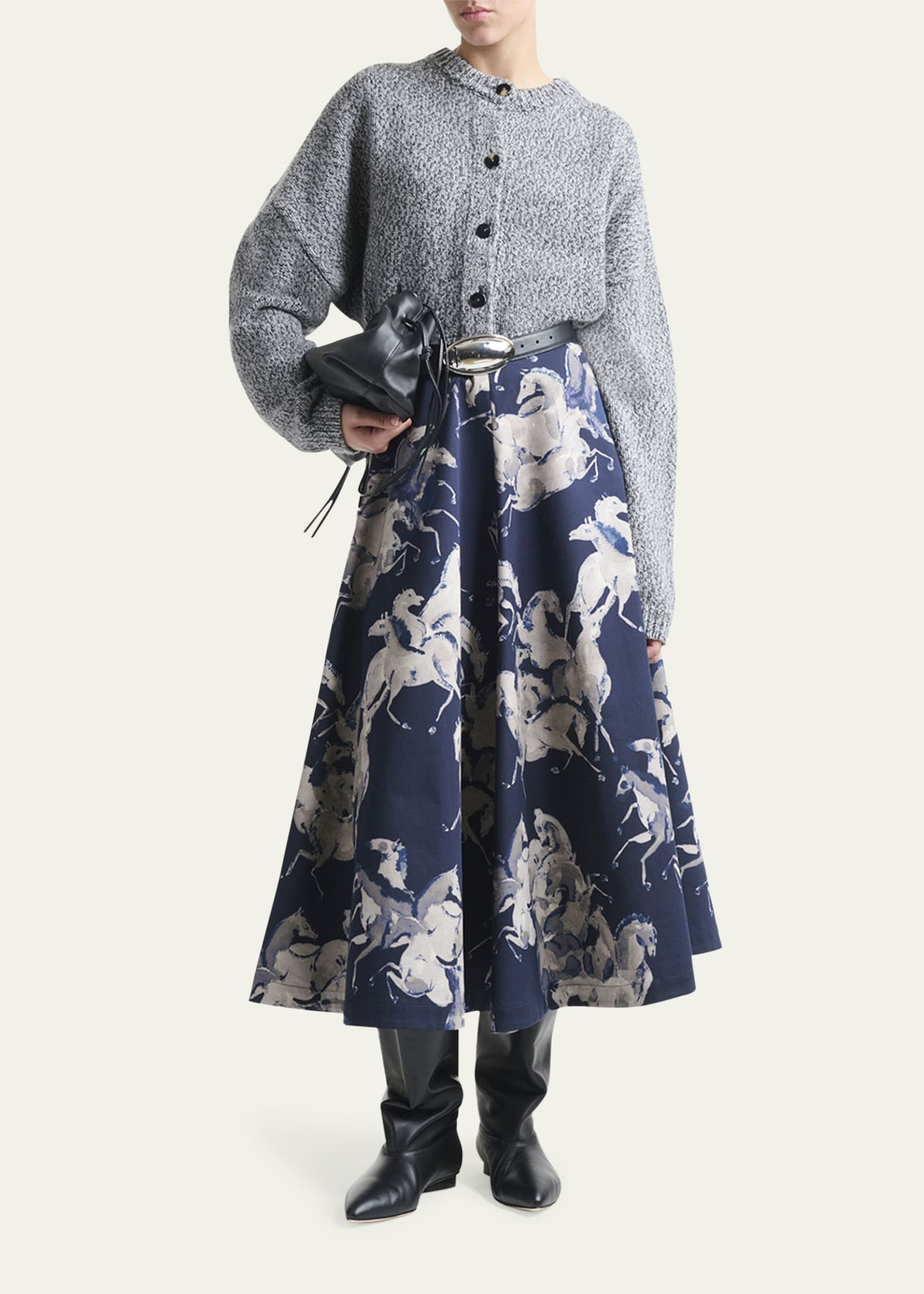 Varda Horse-Print Midi Skirt - 2