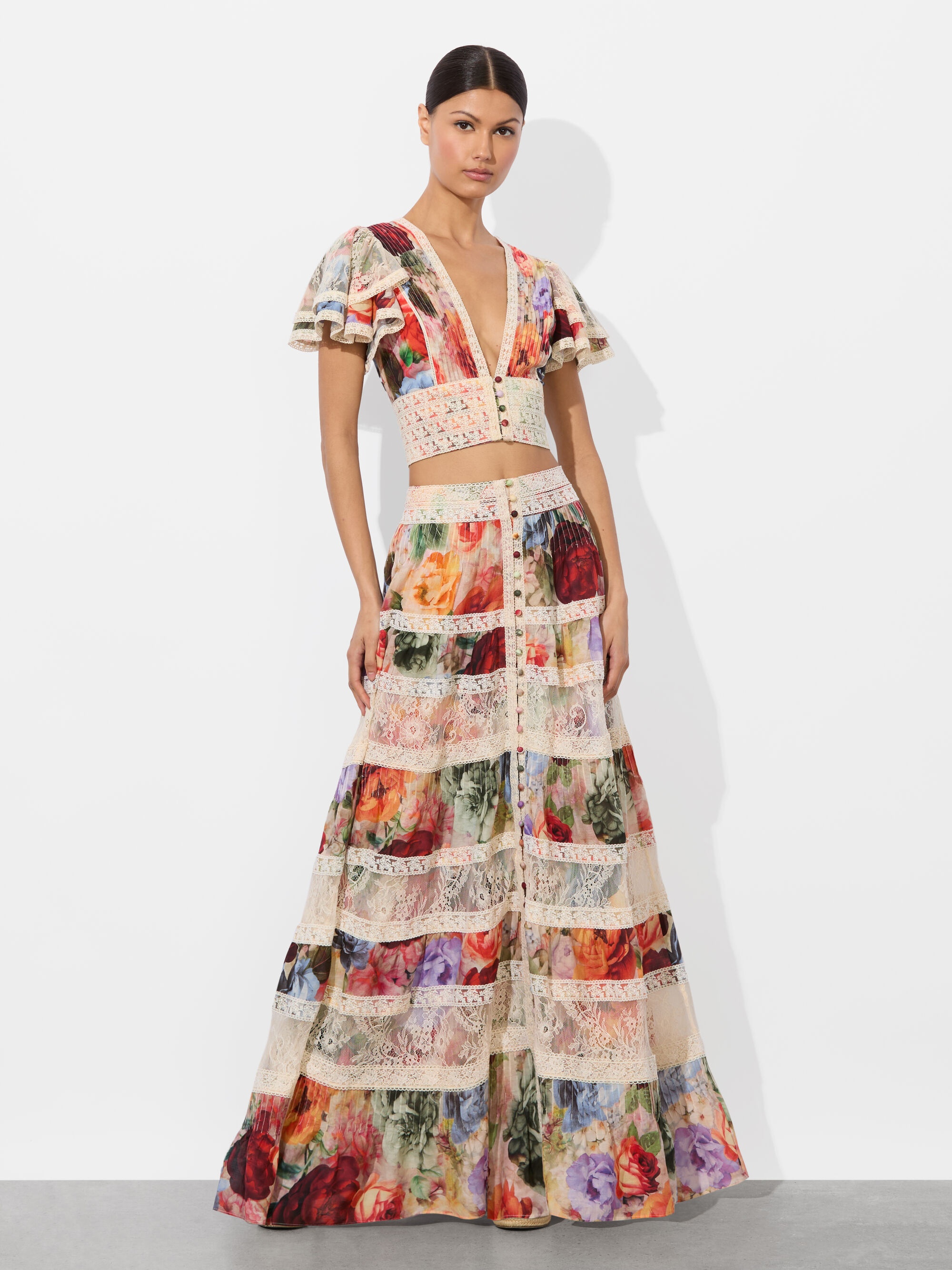 ADIRA TIERED MAXI SKIRT - 5