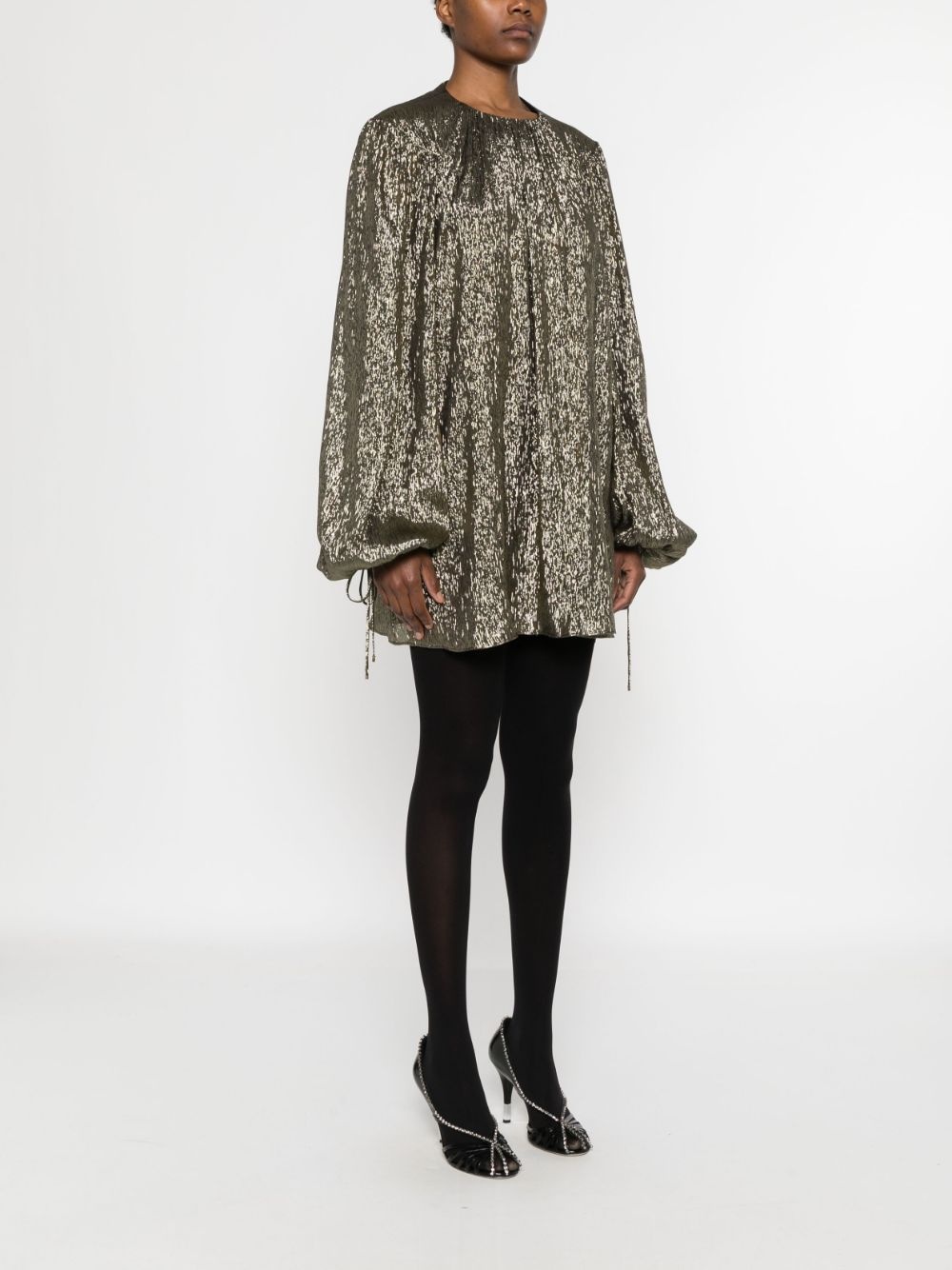 lamé blouse - 3