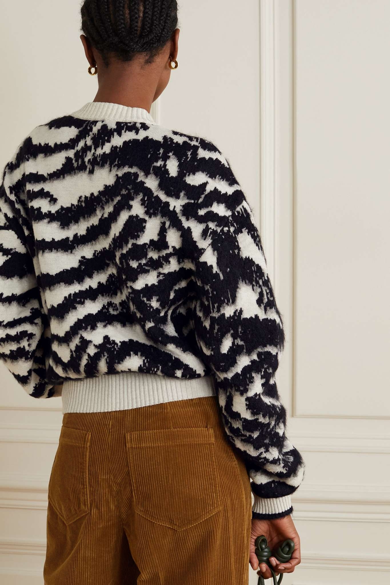 Brushed cotton-blend sweater - 4