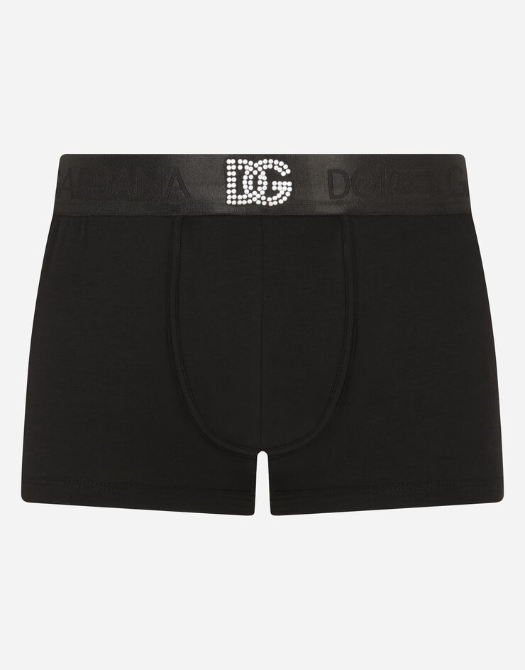 Stretch Pima cotton boxers with DG logo - 1