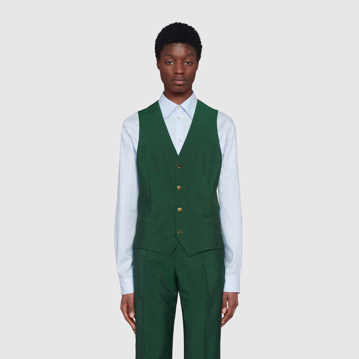 Wool mohair formal vest - 3