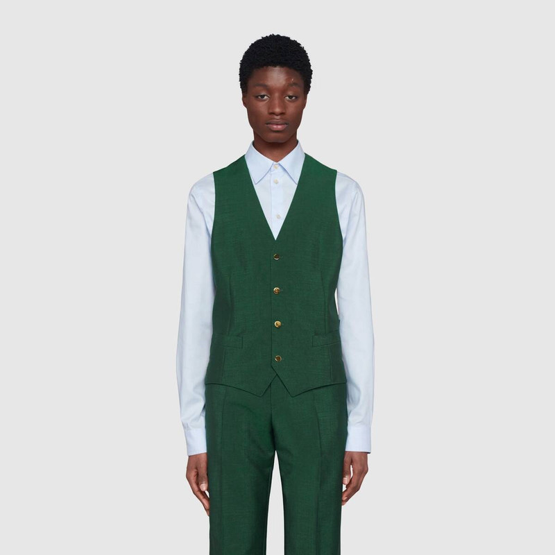Wool mohair formal vest 3